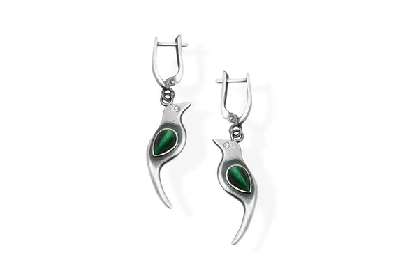 Silver earrings - Birds