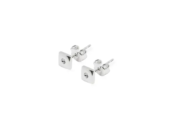 Silver earrings with Zircons