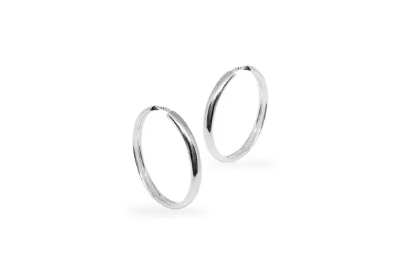 Silver earrings/ hoops - dif. sizes