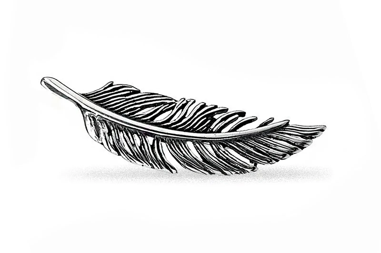 Silver Feather Brooch SA395400410