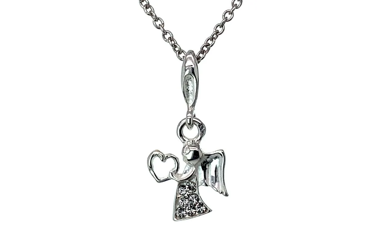 Angel Pendant with Swarovski Crystal