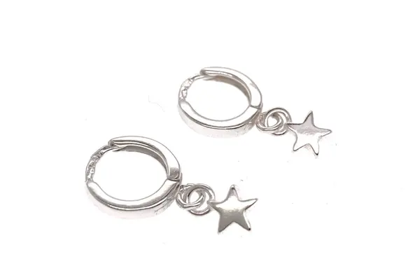 Silver Hoop Earrings with pendant AU1111500240