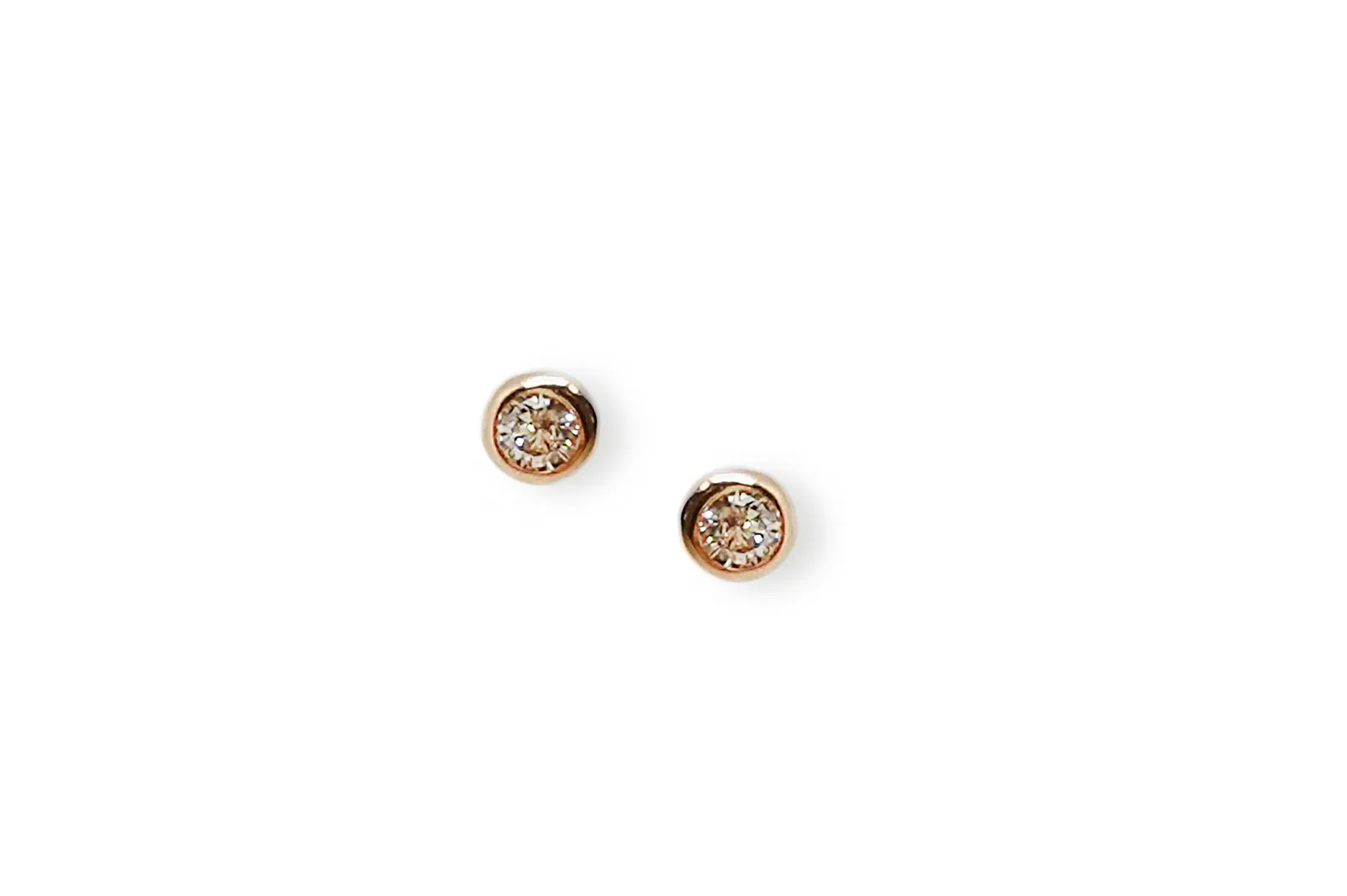 Golden earrings with Zirconia AU19550