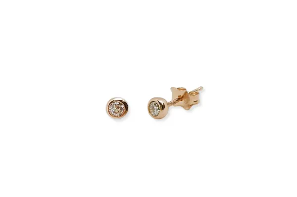 Golden earrings with Zirconia AU19550