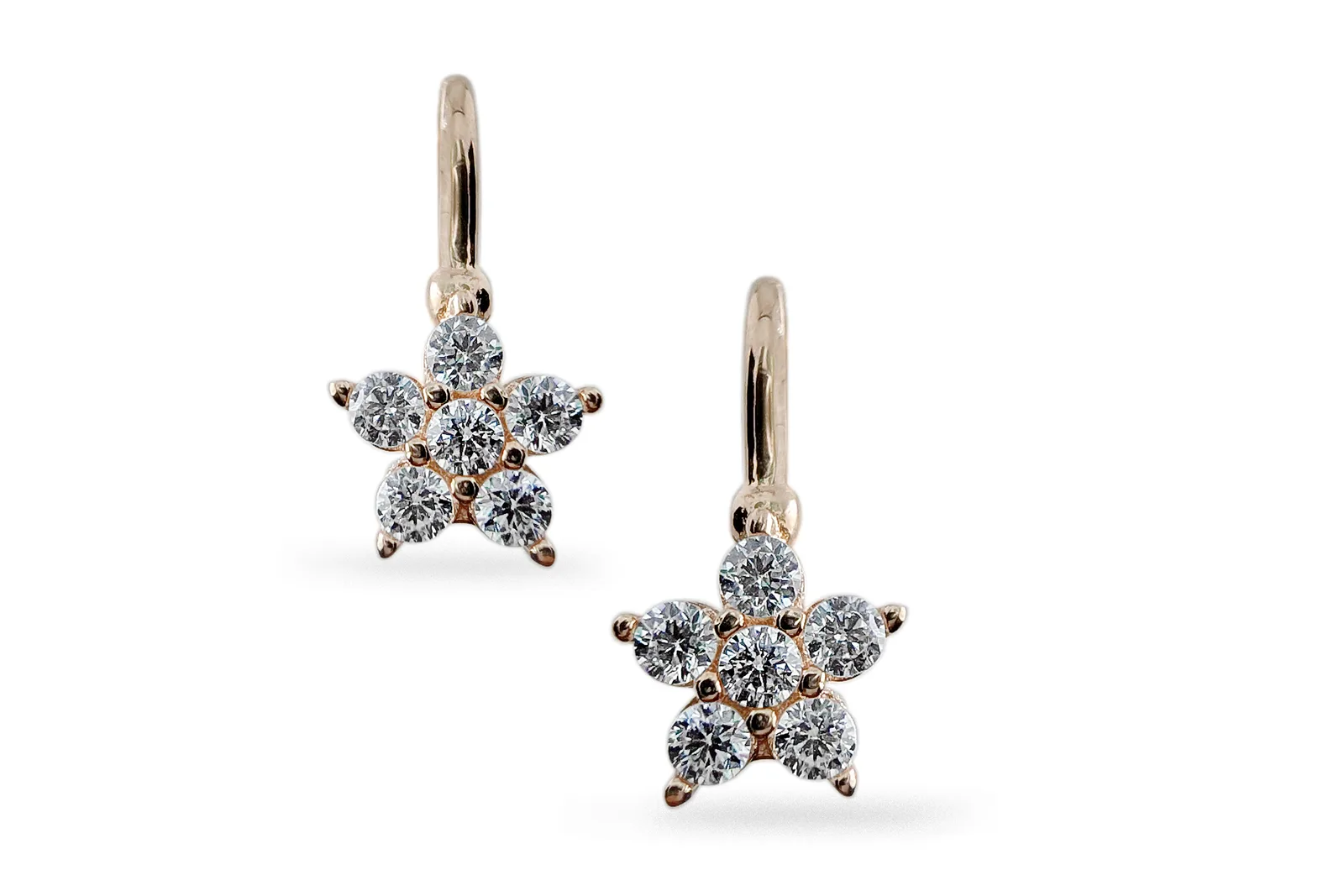 Gold earrings - Flowers