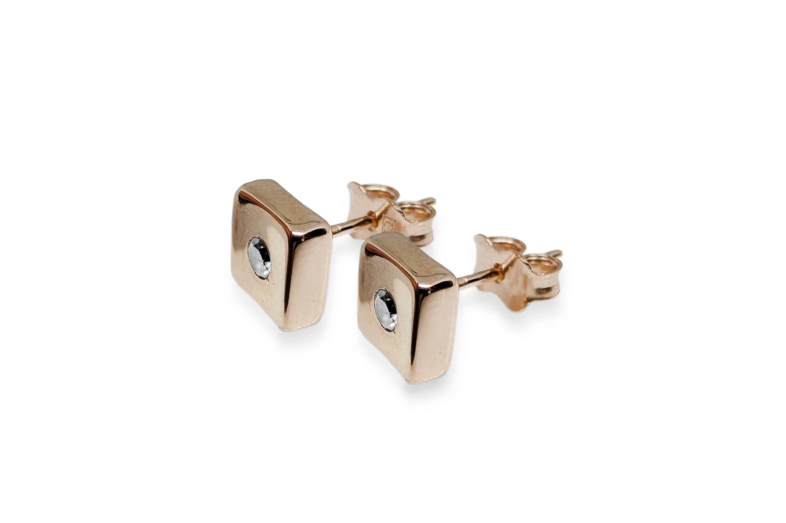 Gold earrings - Rectangle