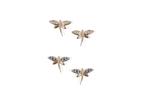 Golden earrings - Dragonflies
