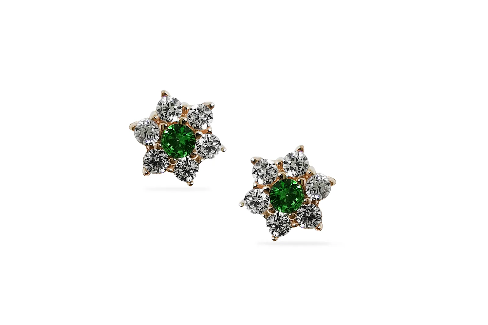 Gold earrings with ZirconS