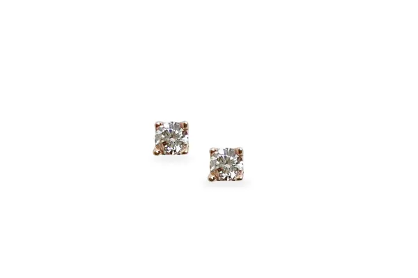Golden earrings with Zirconia