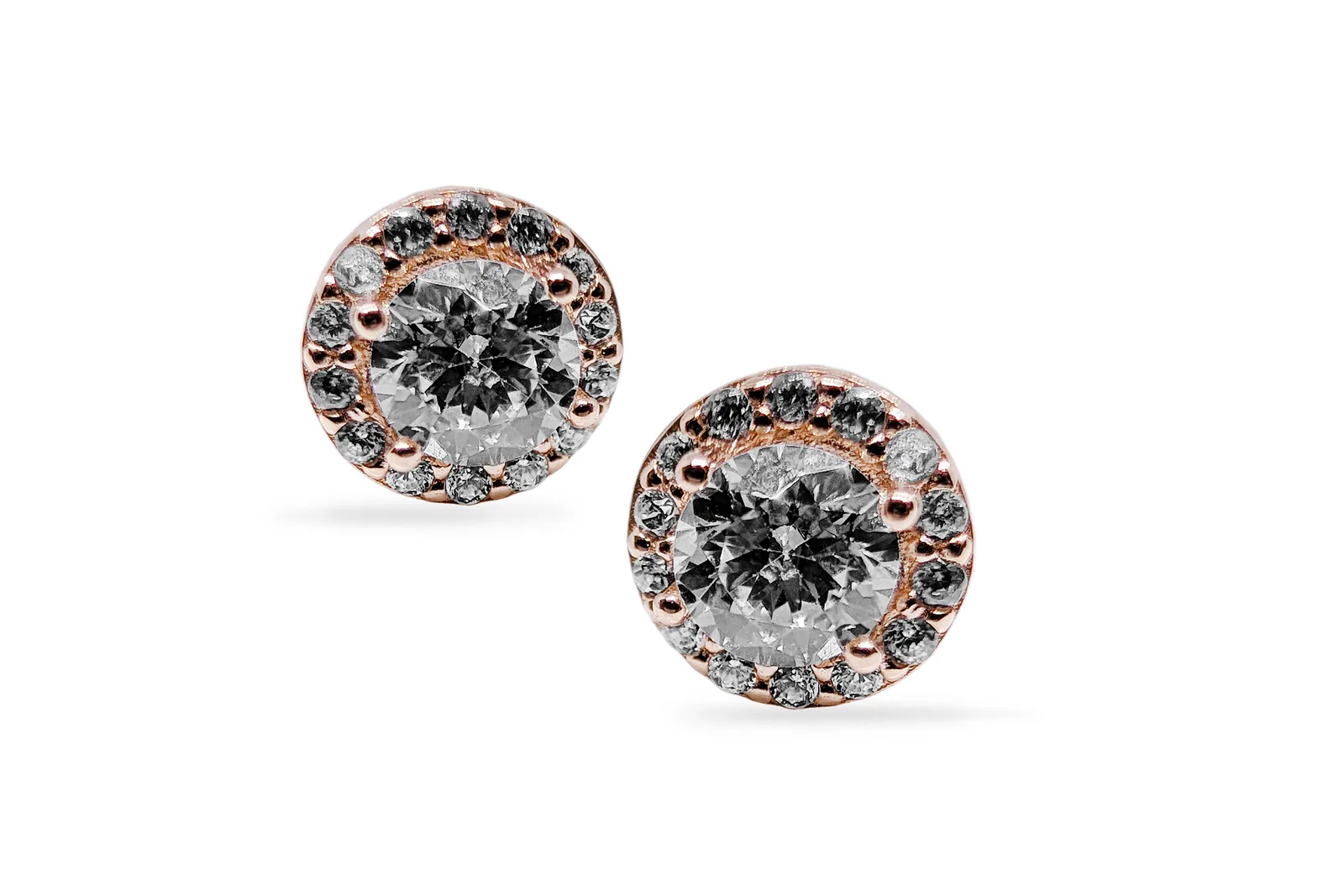 Gold earrings with Zircons