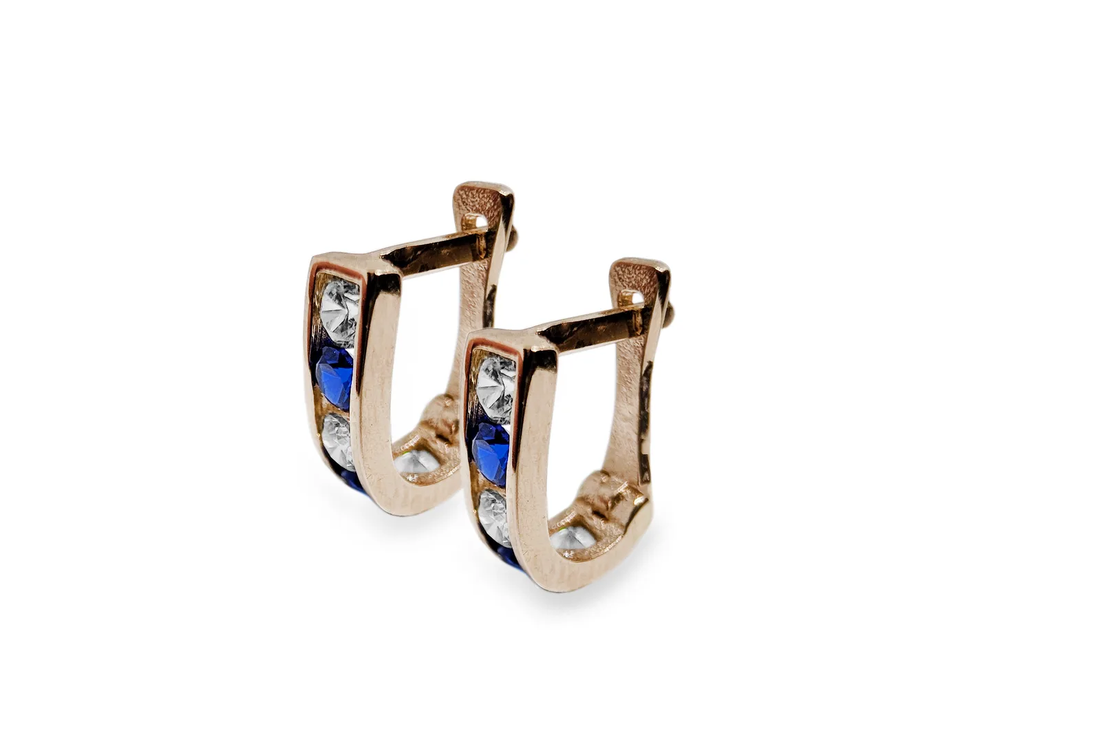 Gold earrings with Zircons