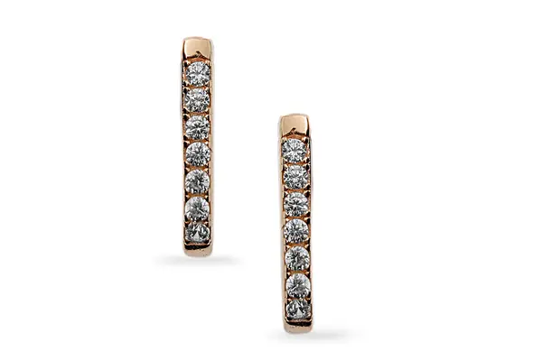 Gold earrings with Zircons