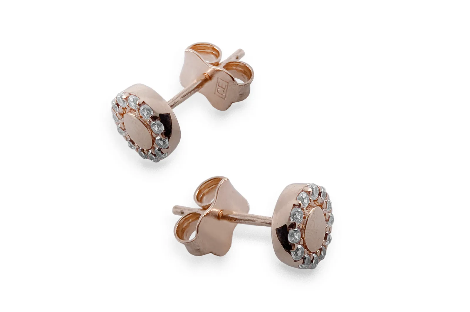 Gold earrings with Zircons