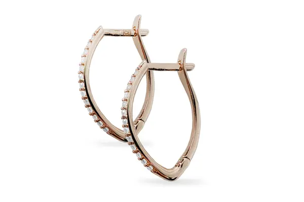 Gold earrings with Zircons