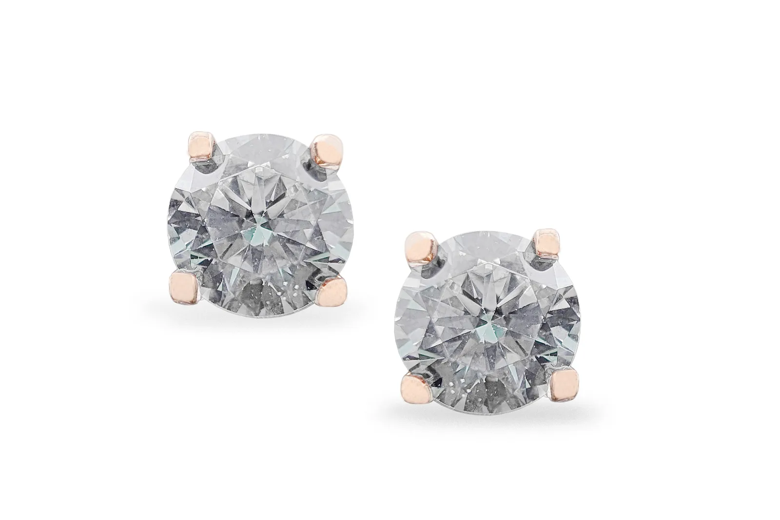 Gold earrings with Zircon
