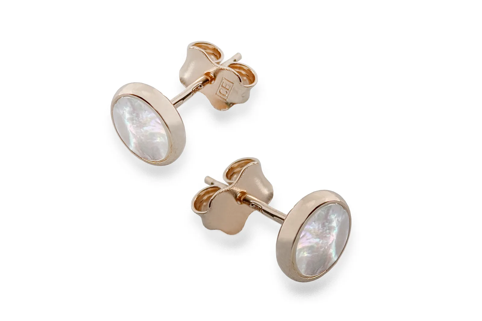 Gold earrings with Mother of Pearl