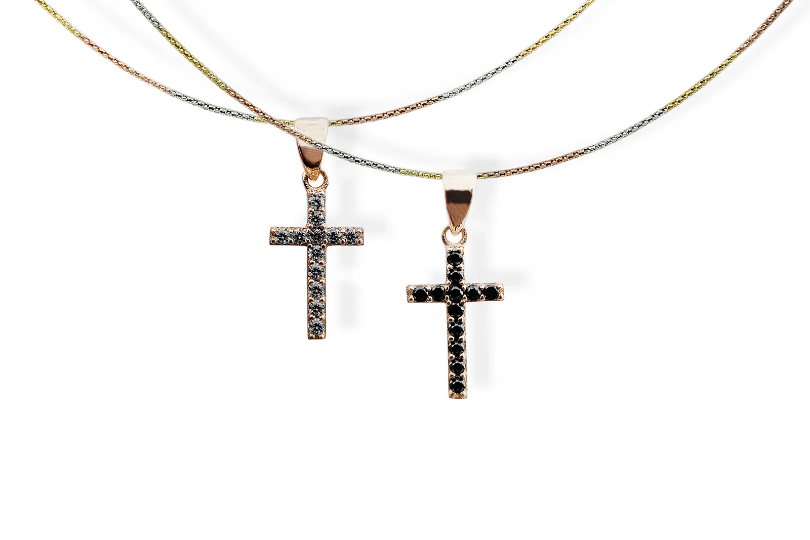 Golden pendant - Double cross