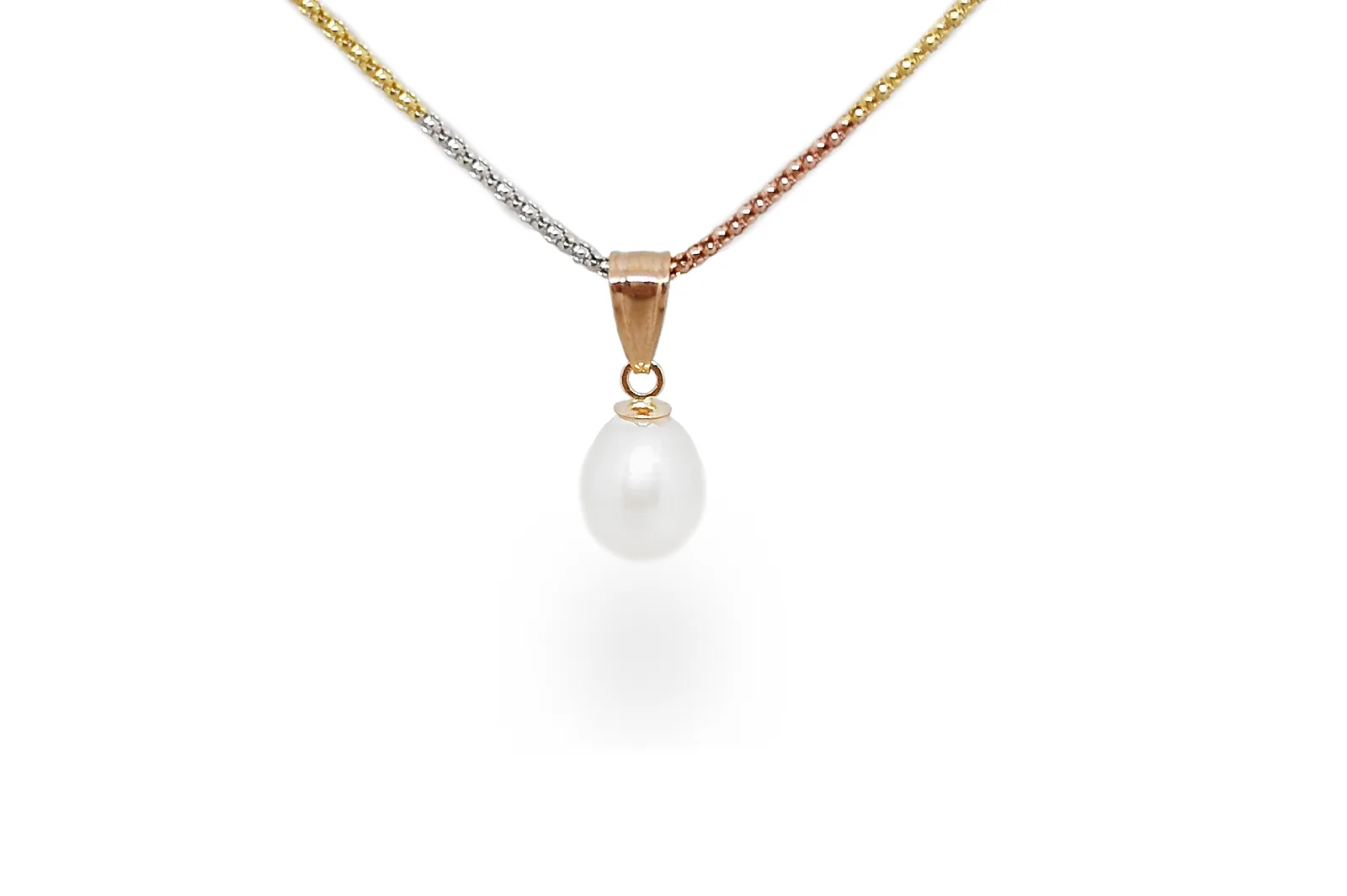 Golden pendant - Pearl drop AU19563