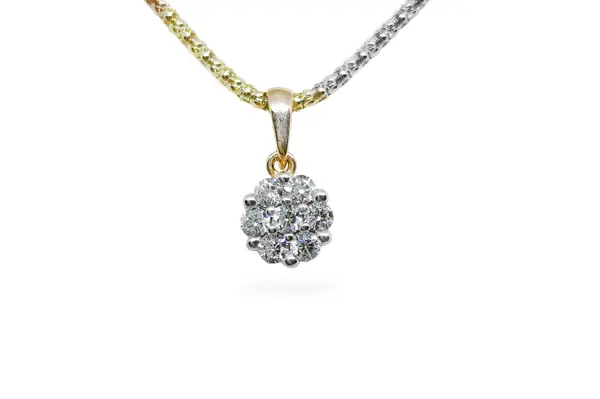 Golden pendant with Zirconia