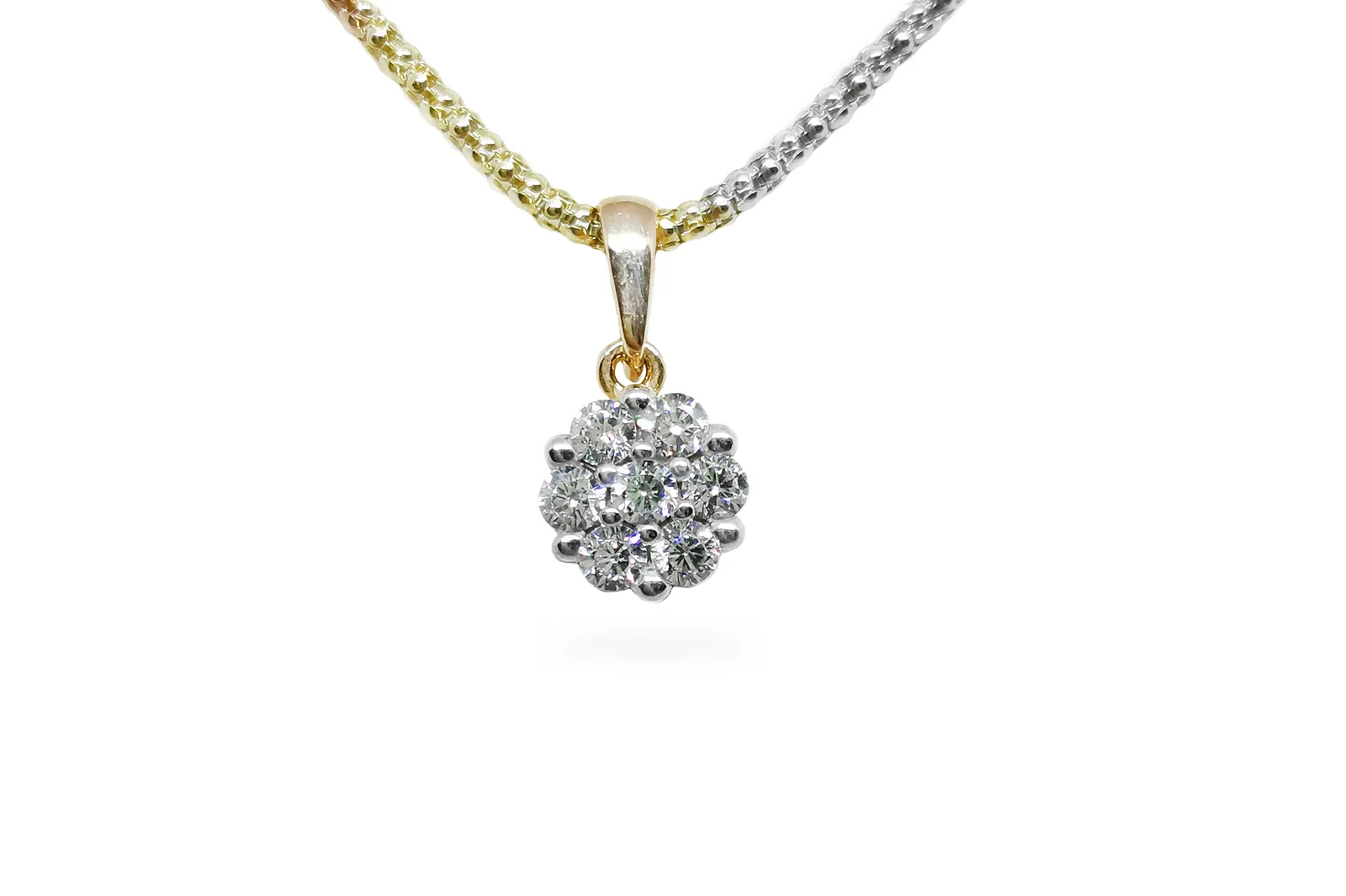 Golden pendant with Zirconia