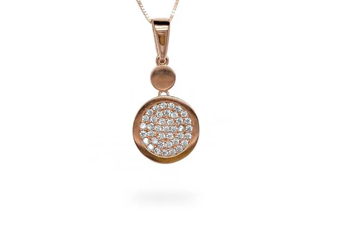 Golden pendant with Zirconia P15182110