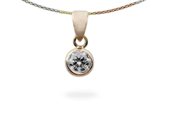 Golden pendant with Zircon