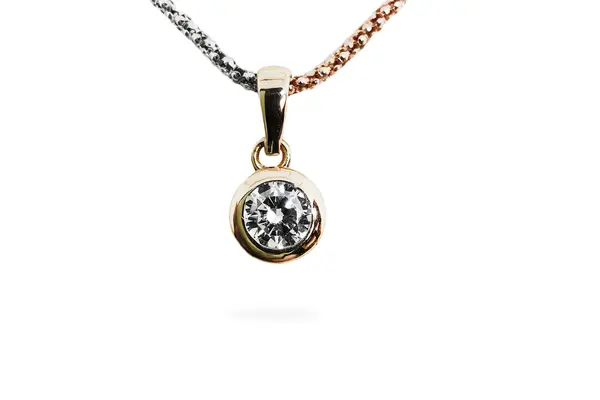 Golden pendant with Zircon