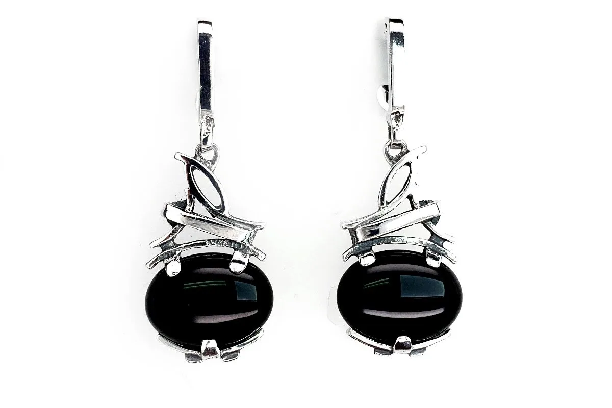 Earrings with black onyx A0536251600