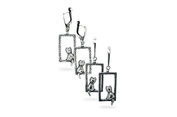 Earrings "The Cat in the Window"