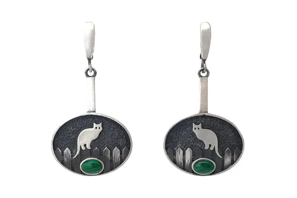 Cat on Fence Earrings (Kopija)