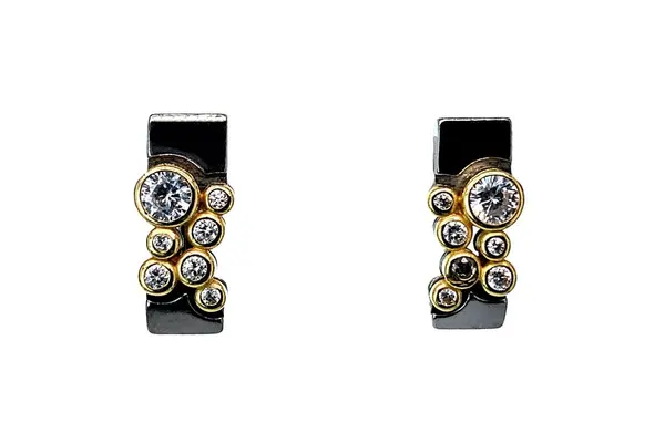 Rhodium and Gold plated Earrings A3205800430