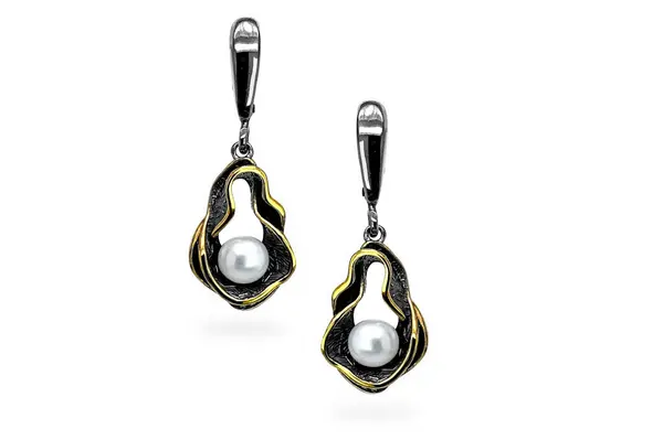 Rhodium and Gold plated Earrings A3224600660