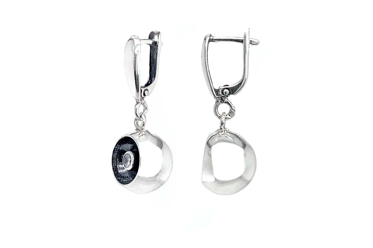 Cubic Zirconia Ball Earrings