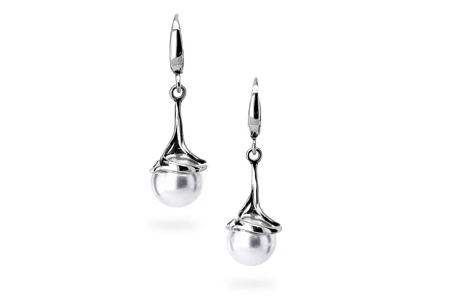 Earrings with Synth. Pearls