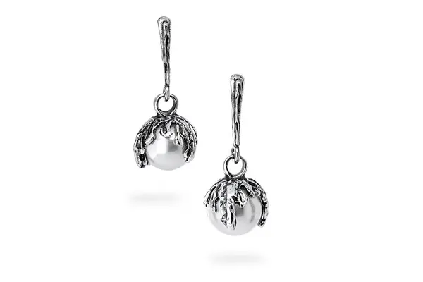 Earrings with Crystal Glass Pearls