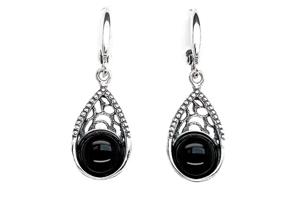 Earrings with black onyx A2853350640
