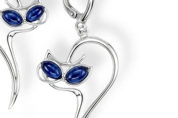 Earrings with cats eyes A1685250680