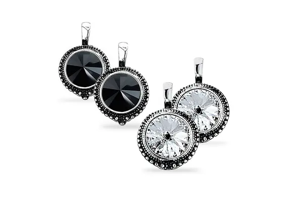 Crystal Glass Gem Earrings
