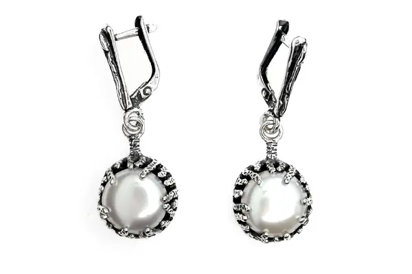 Earrings with cultivated freshwater pearl A3289450940