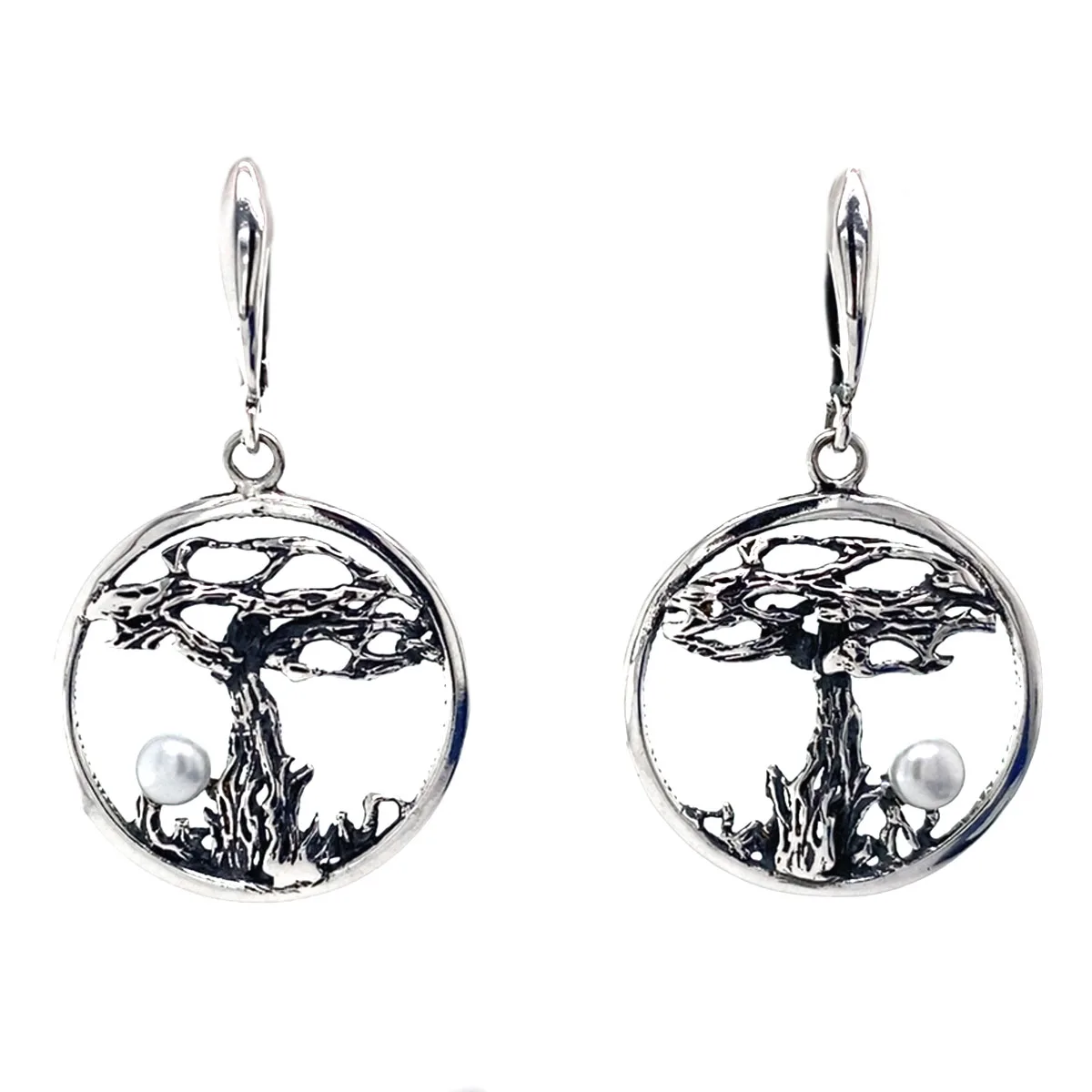 Tree Silver Earrings
