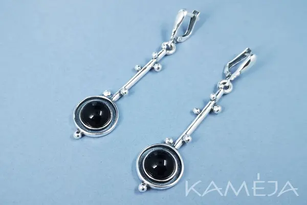 Earrings with onyx A1709251270