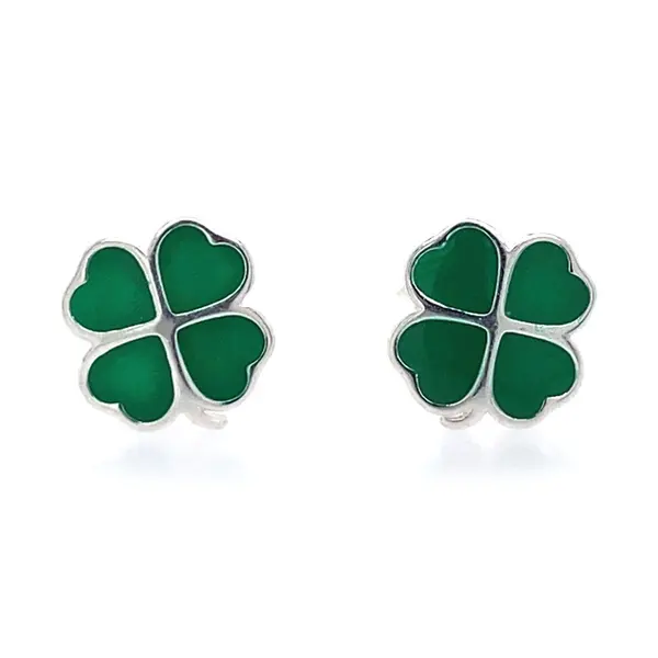 Silver earrings - Clovers