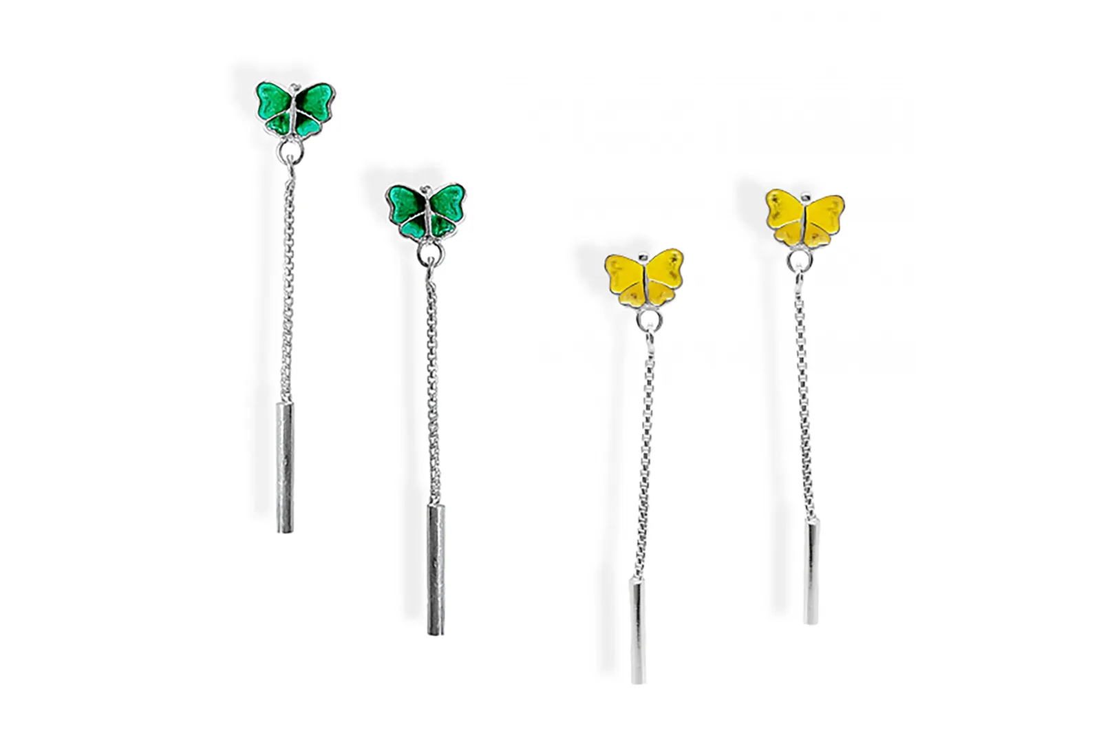 Earrings - Hanging butterflies