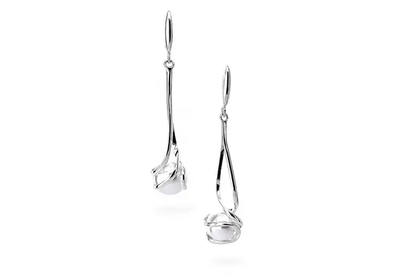 Silver earrings with Pearls