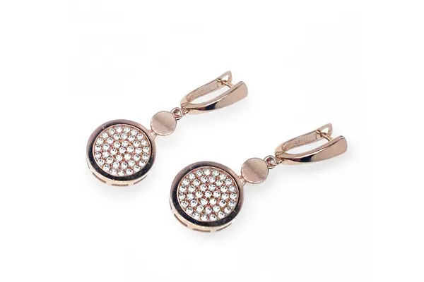 Golden drop earrings AU3670112