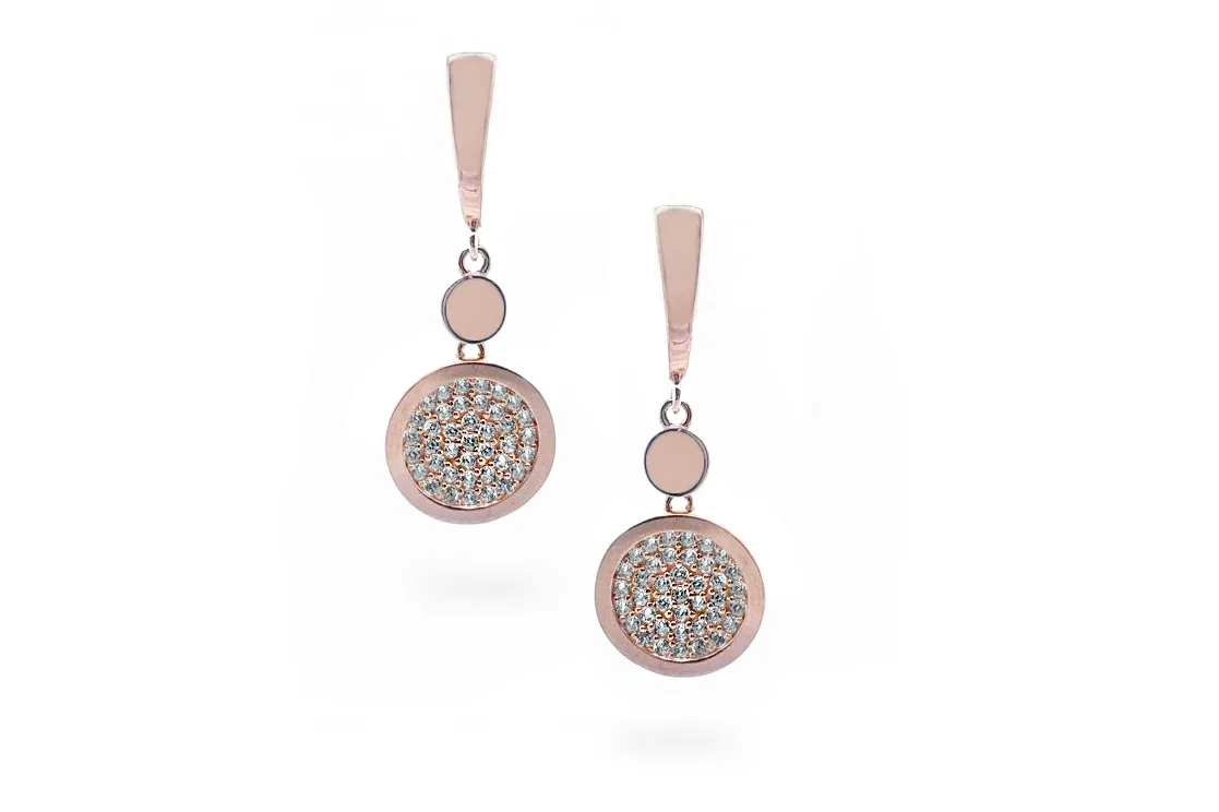 Golden drop earrings AU3670112