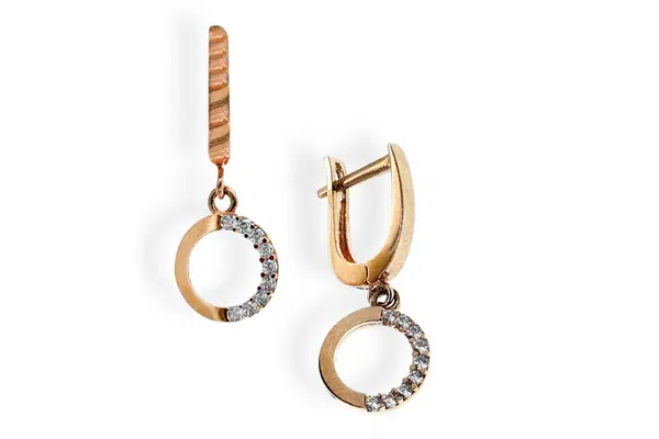 Red gold drop earrings A03021799