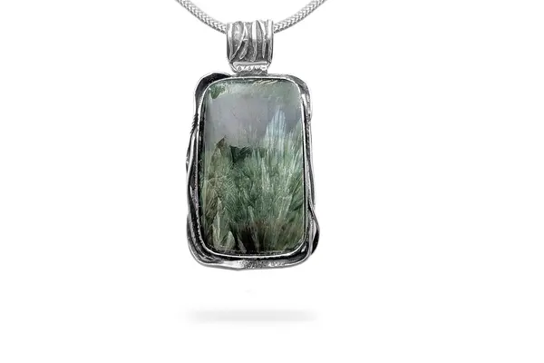 Statement exclusive pendant with Seraphinite