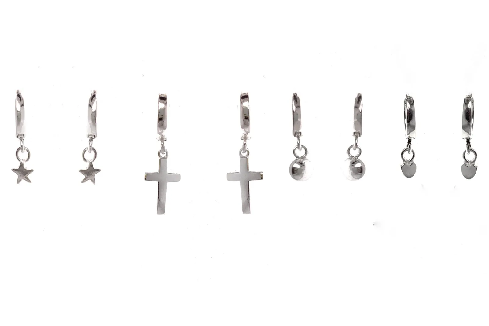 Silver Hoop Earrings with pendant AU1111500240