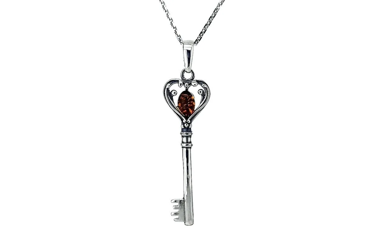 Key Pendant with amber
